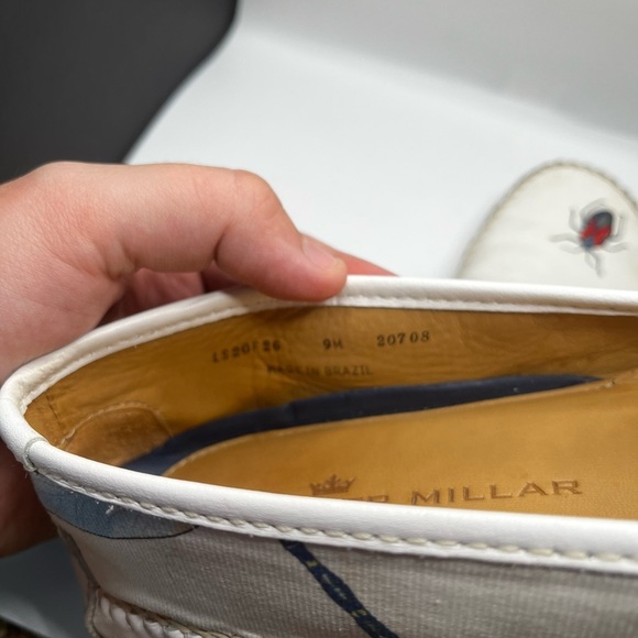 Peter Millar Signature Insetti Venetian Loafers Ivory Drivers Womens Size 9 - Picture 7 of 11